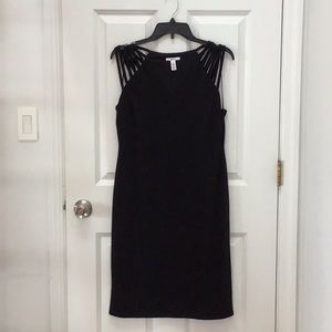 Little black dress. Strappy shoulders. Size L